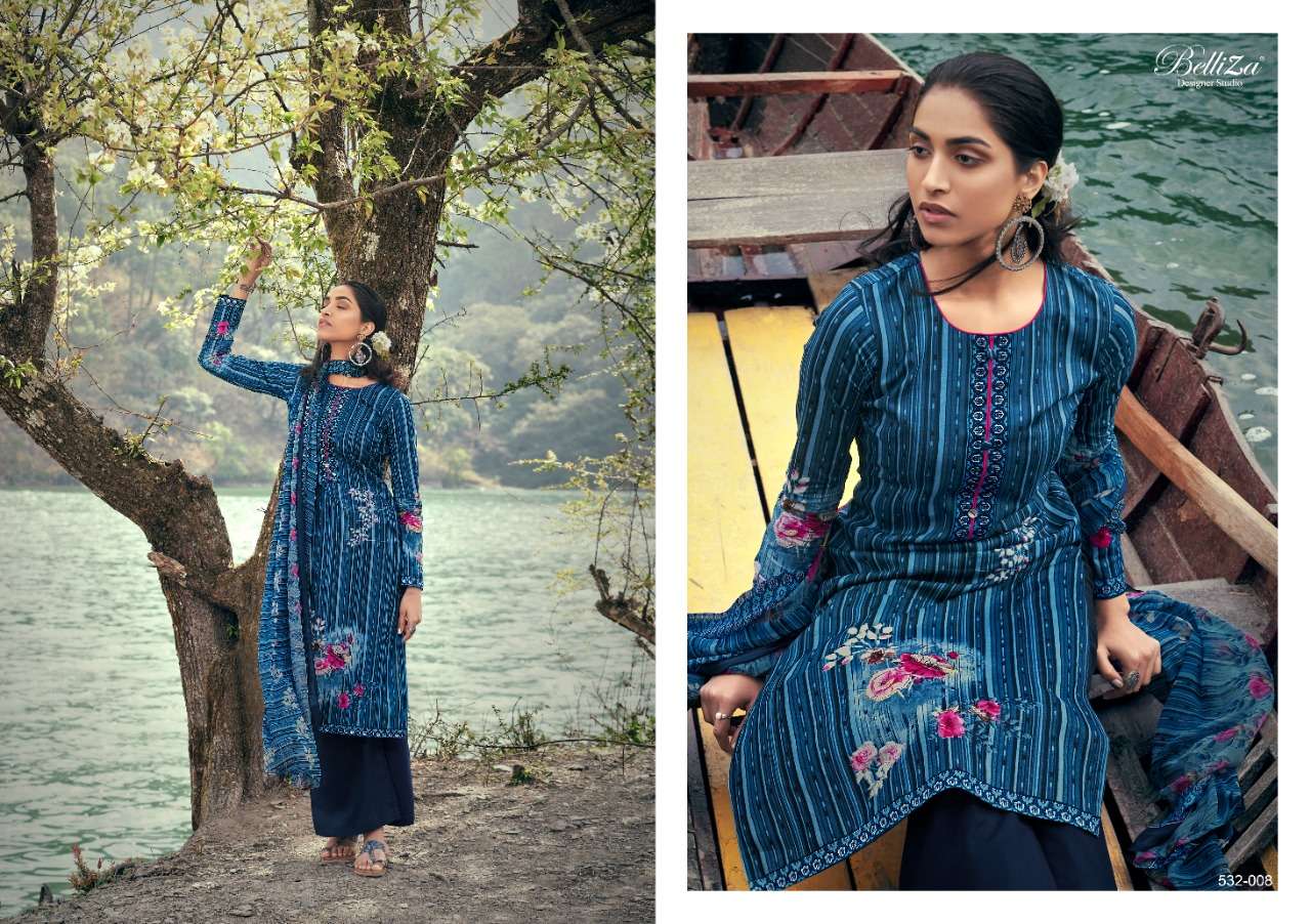 Belliza Designer Presents Festive Fusion Digital Printed Designer Dress Material Collection At Wholesale Rate In Surat