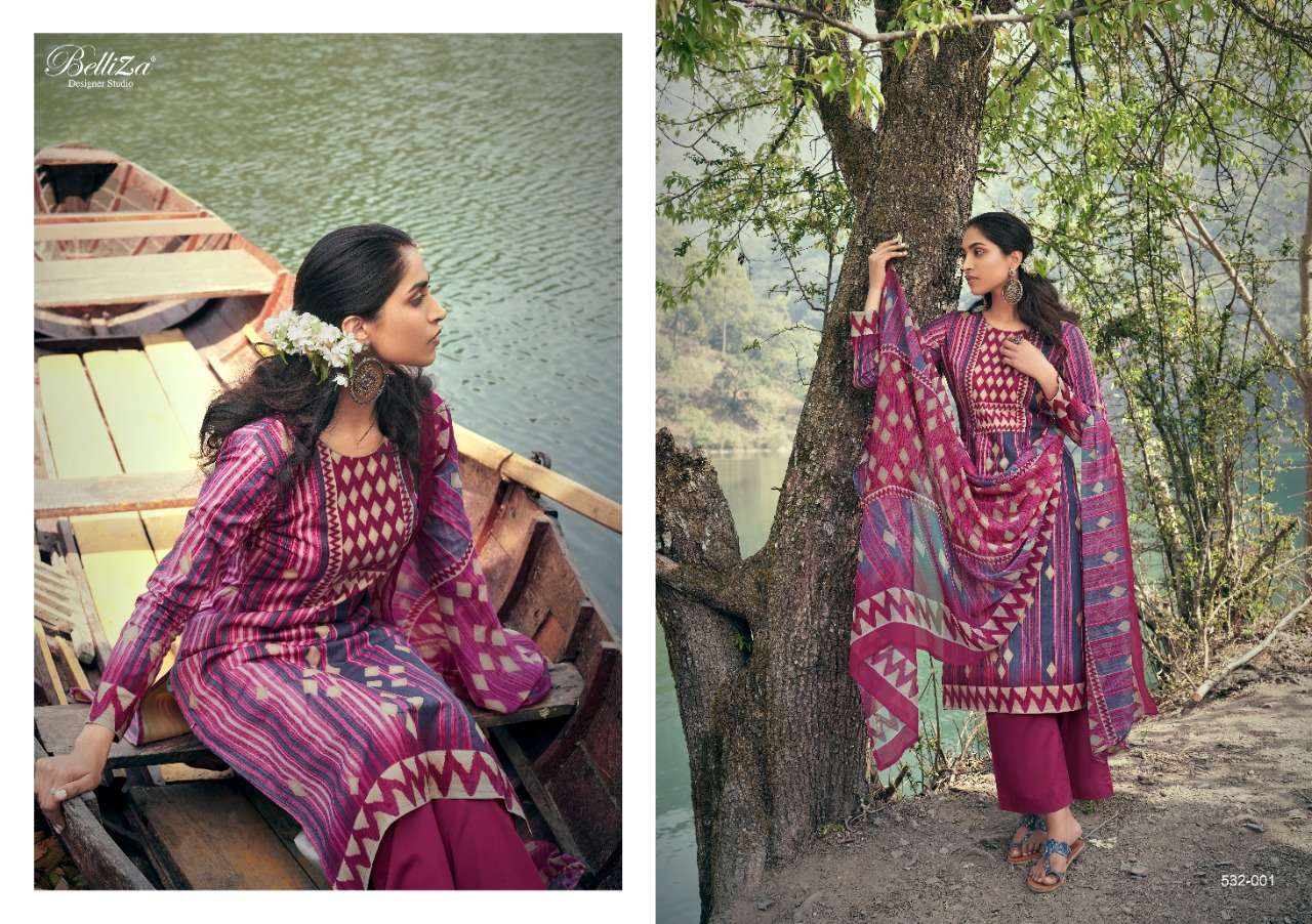 Belliza Designer Presents Festive Fusion Digital Printed Designer Dress Material Collection At Wholesale Rate In Surat