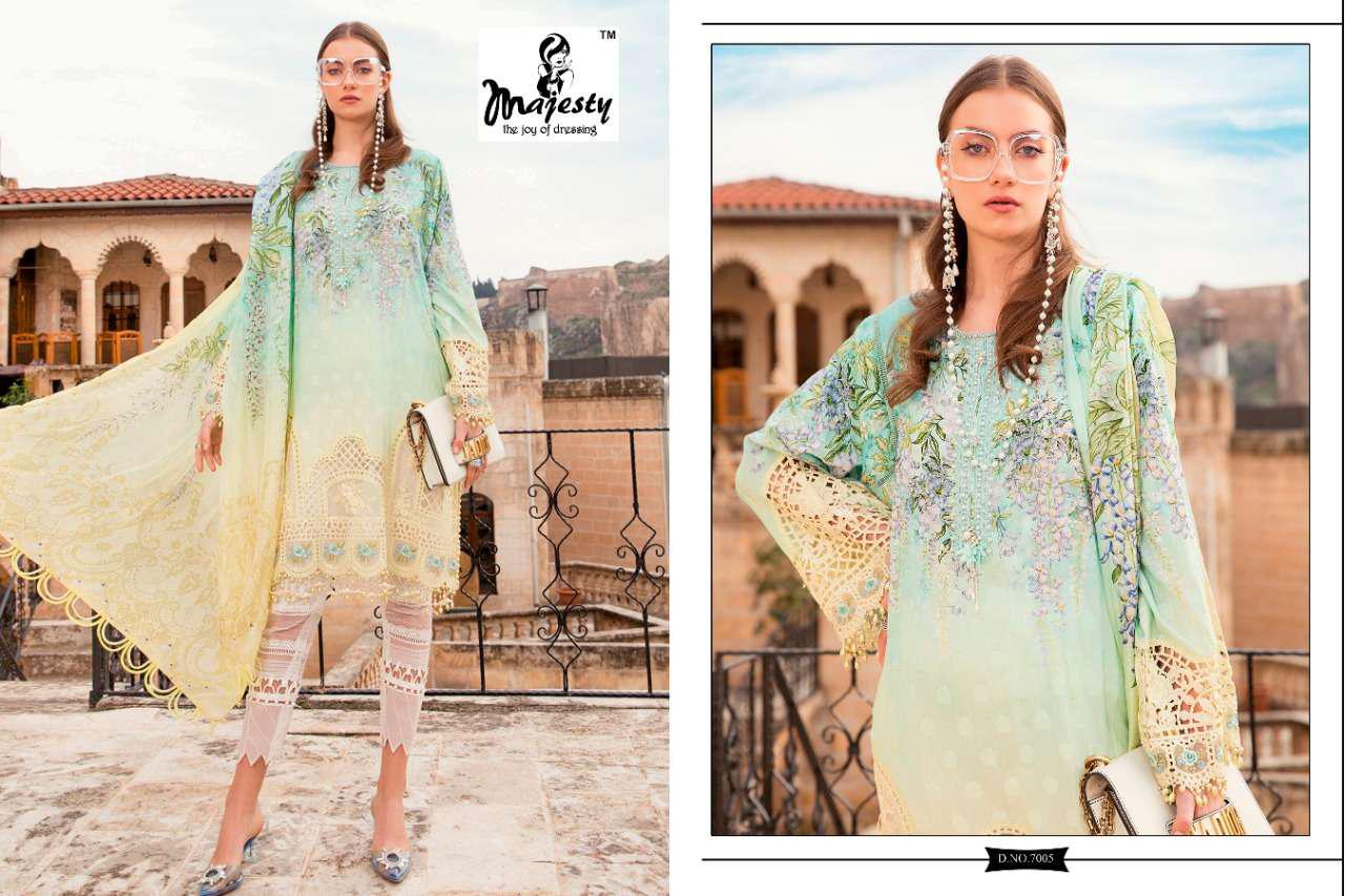 Majesty Presants Maria B Lawn Vol-7 Pakistani Salwar Suits Collection At Wholesale Rate In Surat