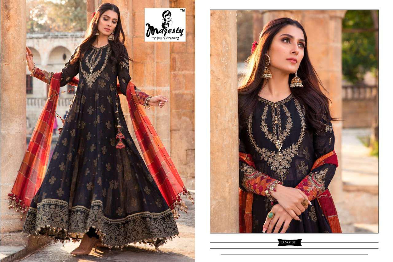 Majesty Presants Maria B Lawn Vol-7 Pakistani Salwar Suits Collection At Wholesale Rate In Surat