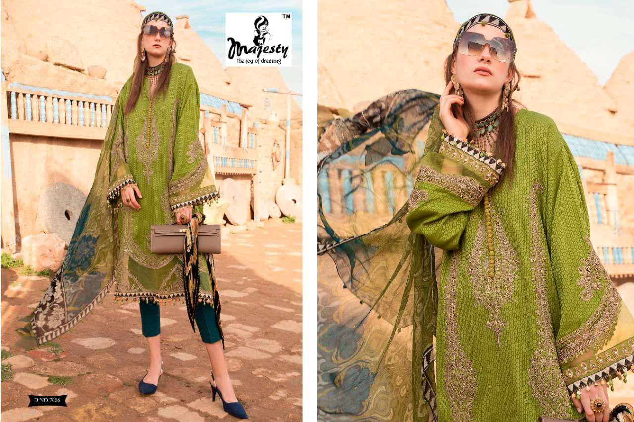 Majesty Presants Maria B Lawn Vol-7 Pakistani Salwar Suits Collection At Wholesale Rate In Surat
