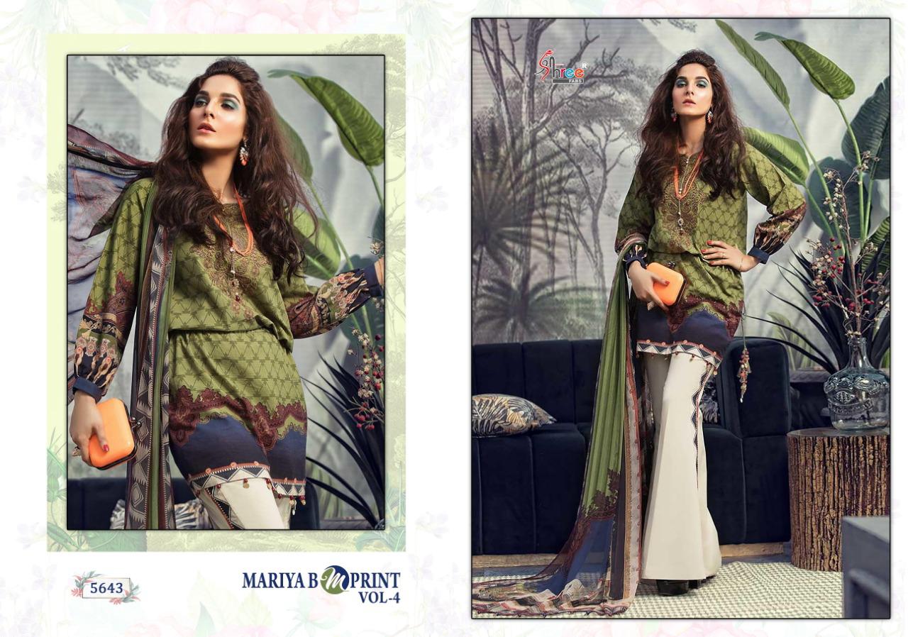 Shree Fabs Prsents Maria B M Print Vol-4 A New And Stylish Look Salwar Suits Wholesale Rate In Surat