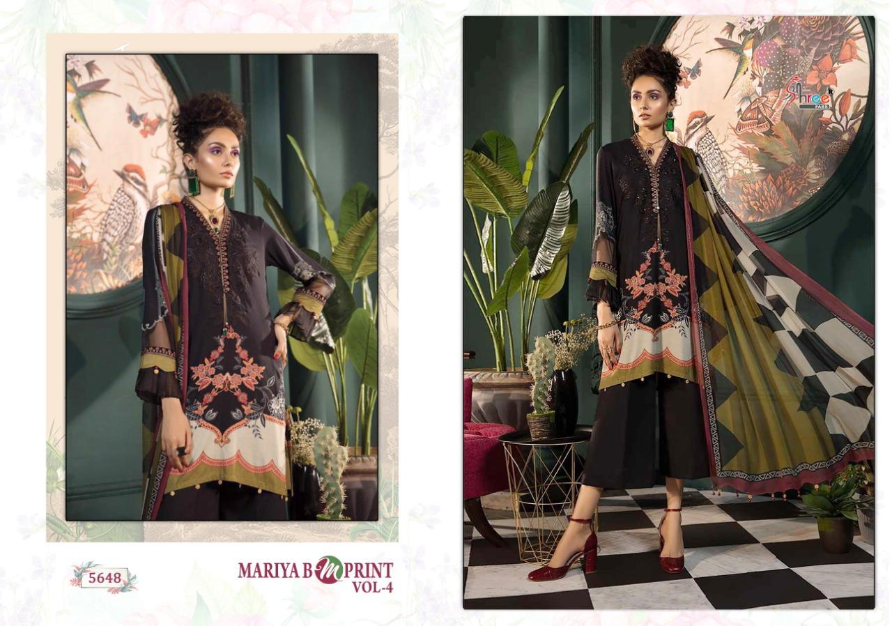 Shree Fabs Prsents Maria B M Print Vol-4 A New And Stylish Look Salwar Suits Wholesale Rate In Surat