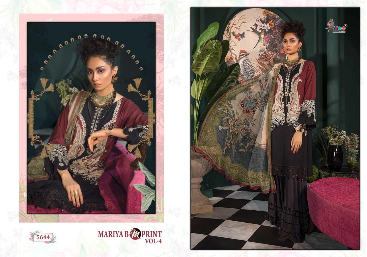 Shree Fabs Prsents Maria B M Print Vol-4 A New And Stylish Look Salwar Suits Wholesale Rate In Surat