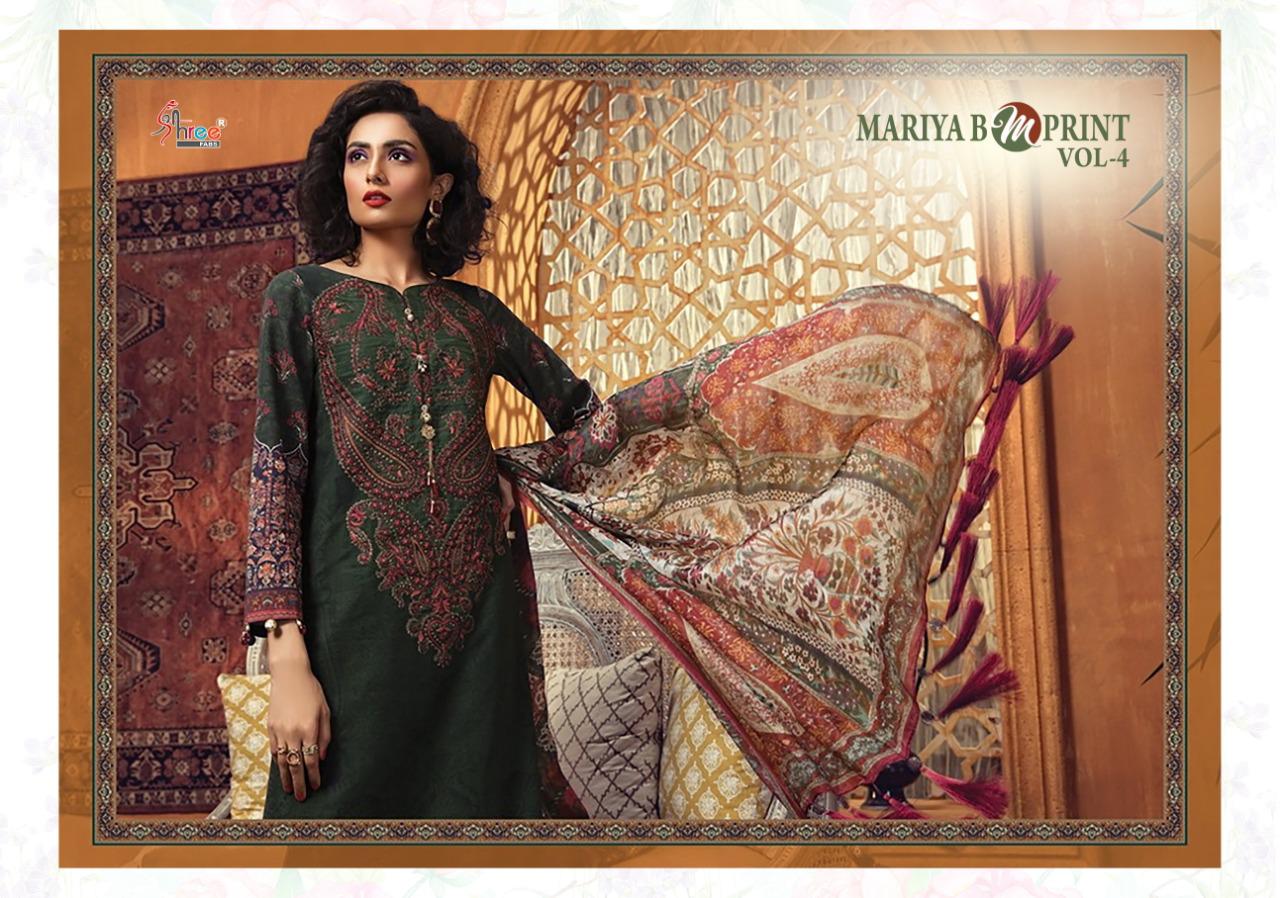 Shree Fabs Prsents Maria B M Print Vol-4 A New And Stylish Look Salwar Suits Wholesale Rate In Surat