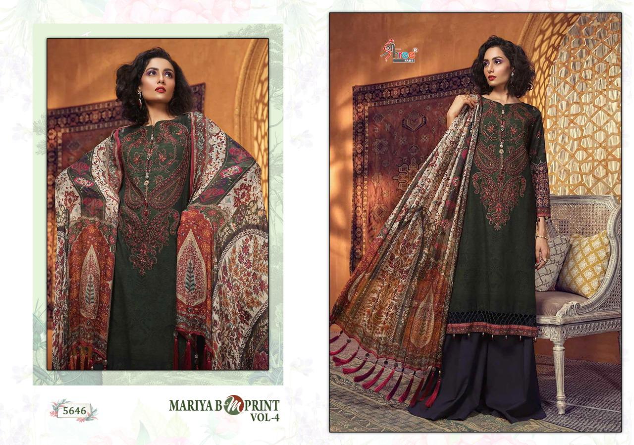 Shree Fabs Prsents Maria B M Print Vol-4 A New And Stylish Look Salwar Suits Wholesale Rate In Surat