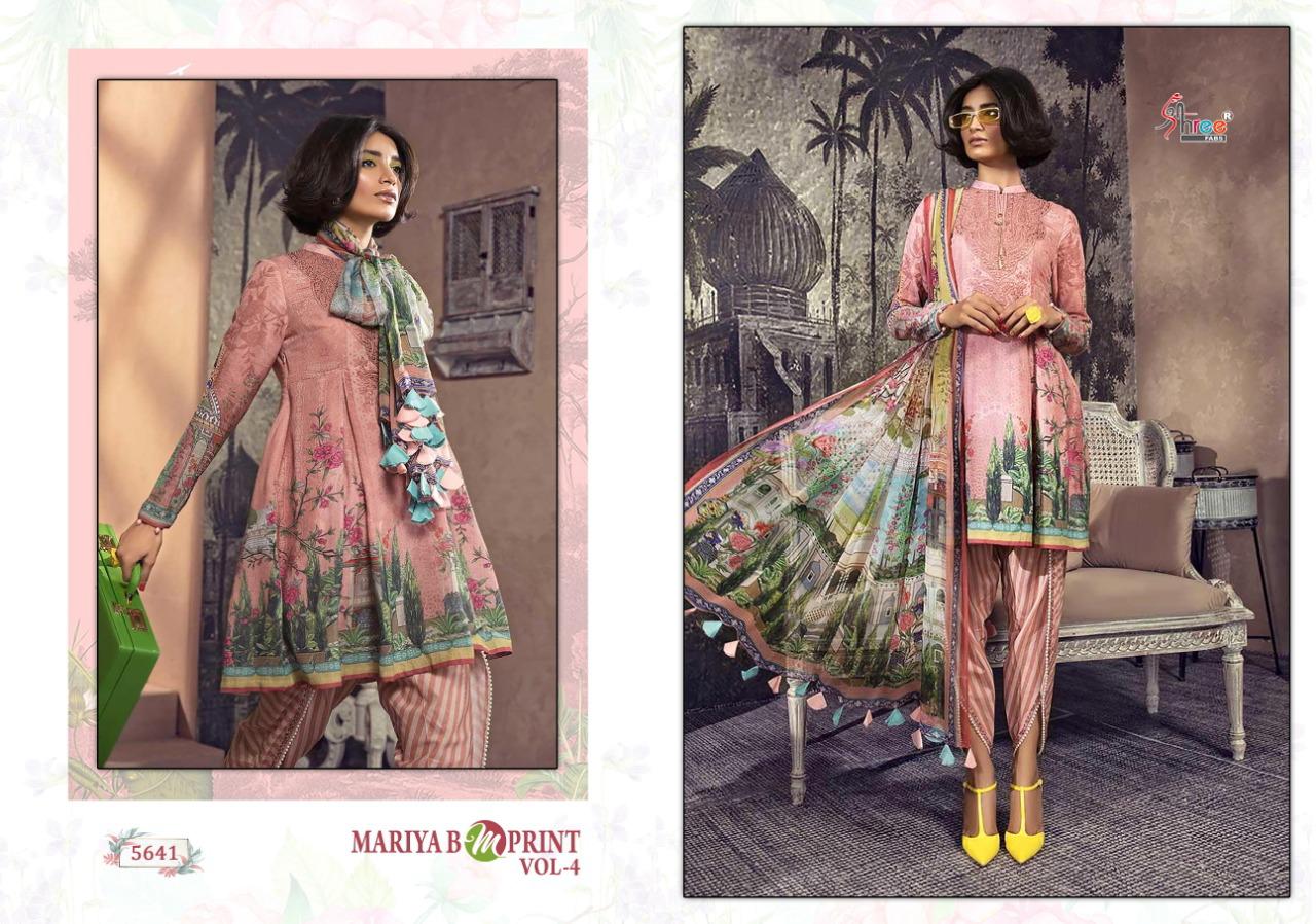 Shree Fabs Prsents Maria B M Print Vol-4 A New And Stylish Look Salwar Suits Wholesale Rate In Surat