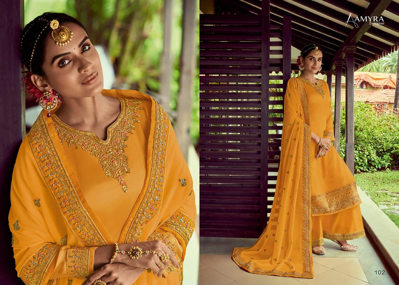 Amyra Designer Presents  Butterfly Satin Georgette With Heavy Work Designer Salwar Kameez  Catalog At Wholesale Rate In Surat