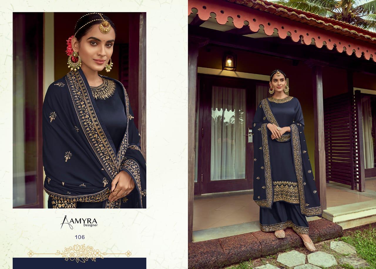 Amyra Designer Presents  Butterfly Satin Georgette With Heavy Work Designer Salwar Kameez  Catalog At Wholesale Rate In Surat