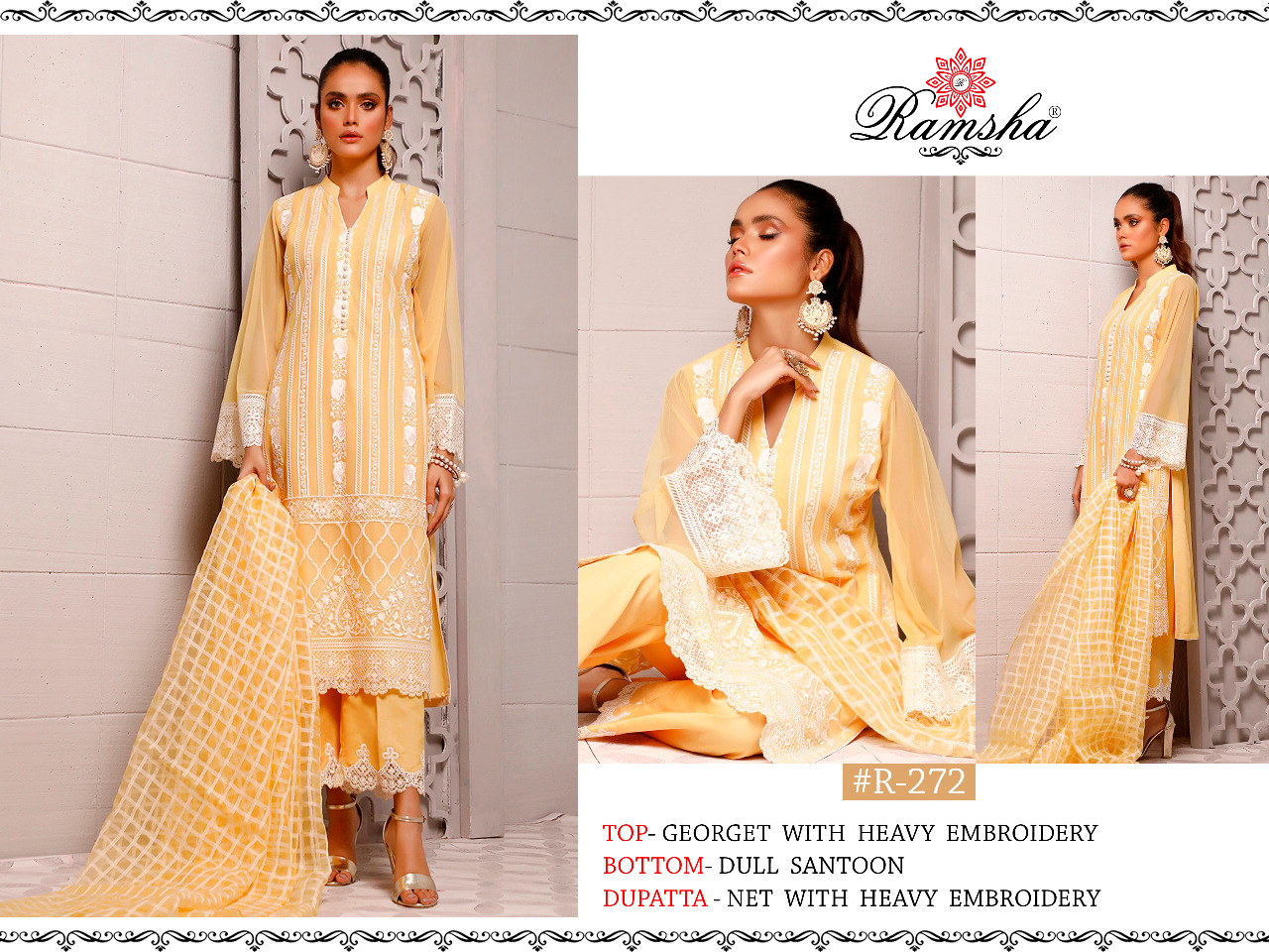 Ramsha Vol-02 R-269 To R-272 Series Salwar Kameez By Ramsha At Wholesale Rate In Surat