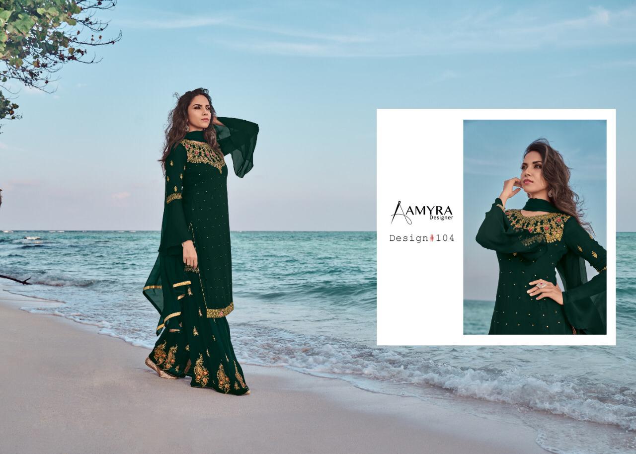 Amyra Designer Present Anaya 101-105 Series Salwar Kameez With Heavy Embroidery At Wholesale Rates In Surat