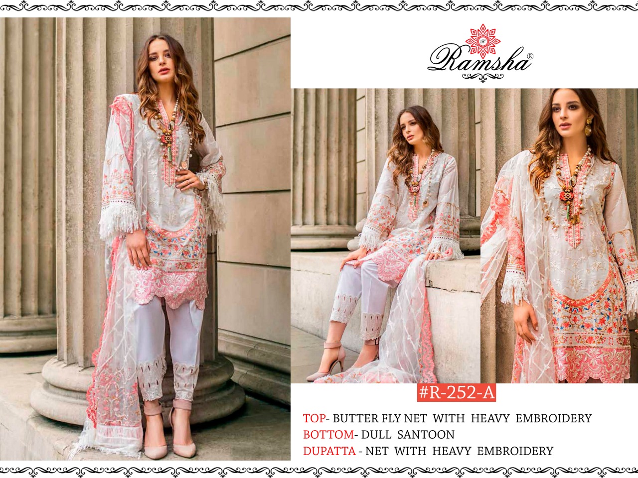 Ramsha Presents Ramsha 252 Nx Pakistani Salwar Suit Collection Wholesale Rate In Surat