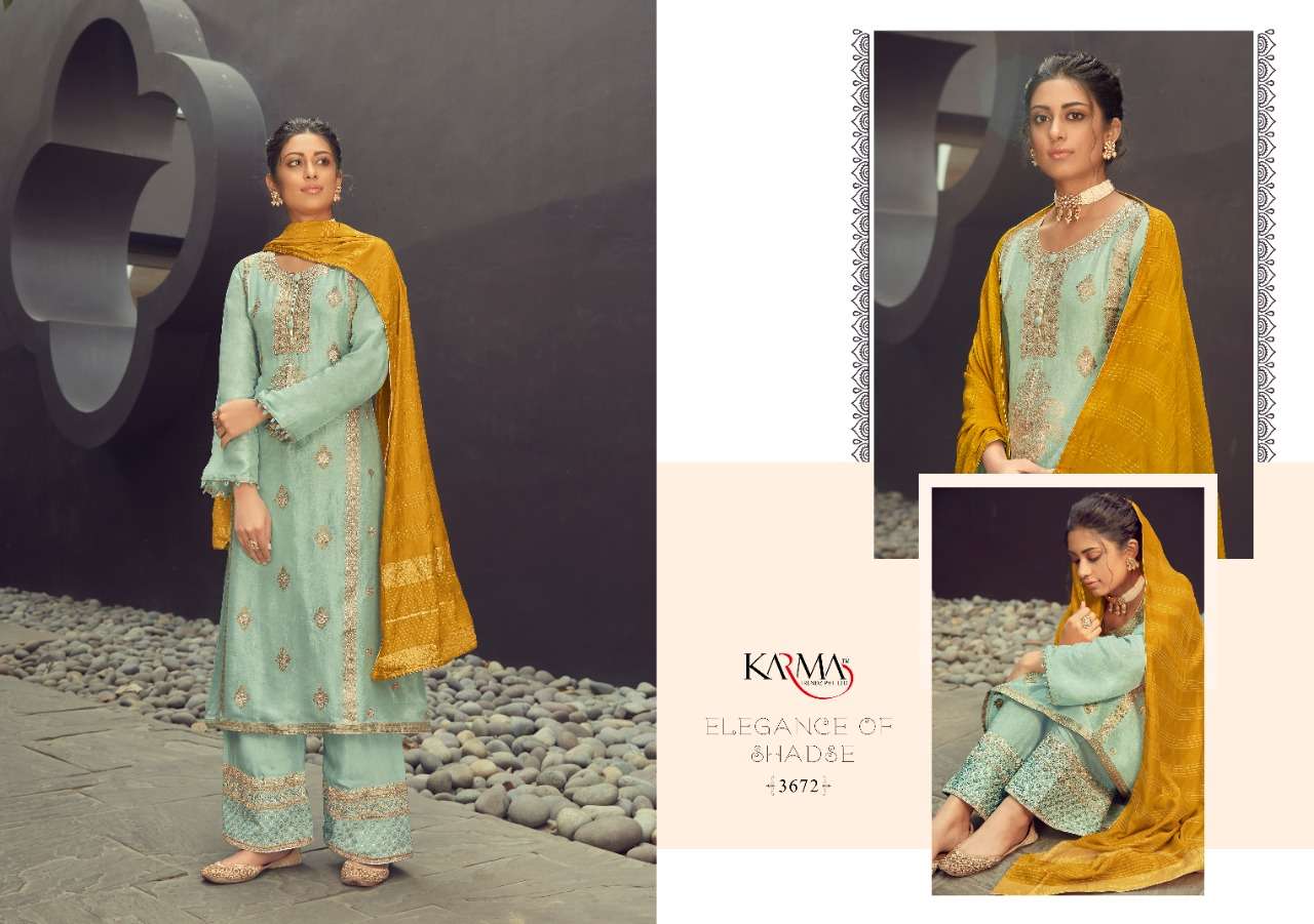 Karma Trendz Presents Ruhaniyat Vol-2 Silk Jacquard Designer Salwar Suit At Wholesale Rate In Surat