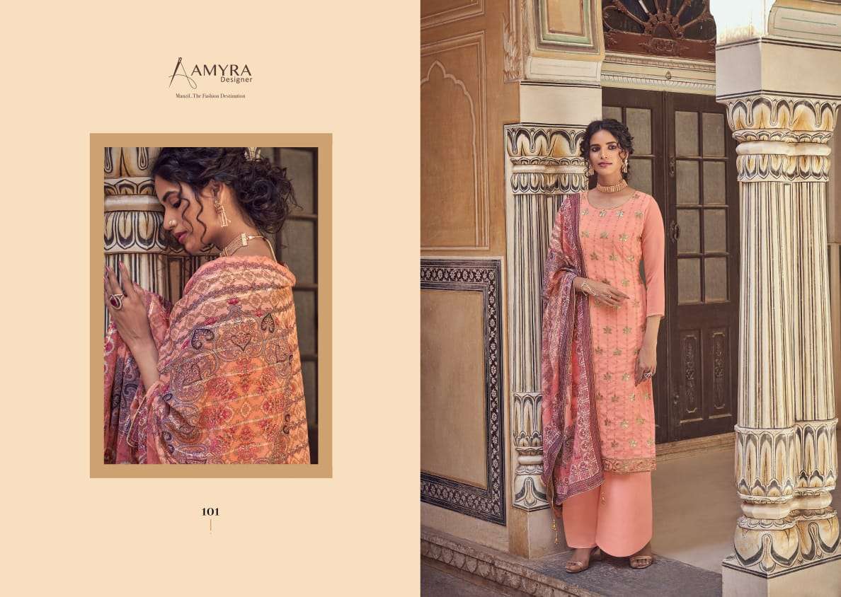 Amyra Designer Presents  Libaas  Designer Heavy Real Georgette Embroidered Salwar Suitsat  Wholesale Rate In Surat