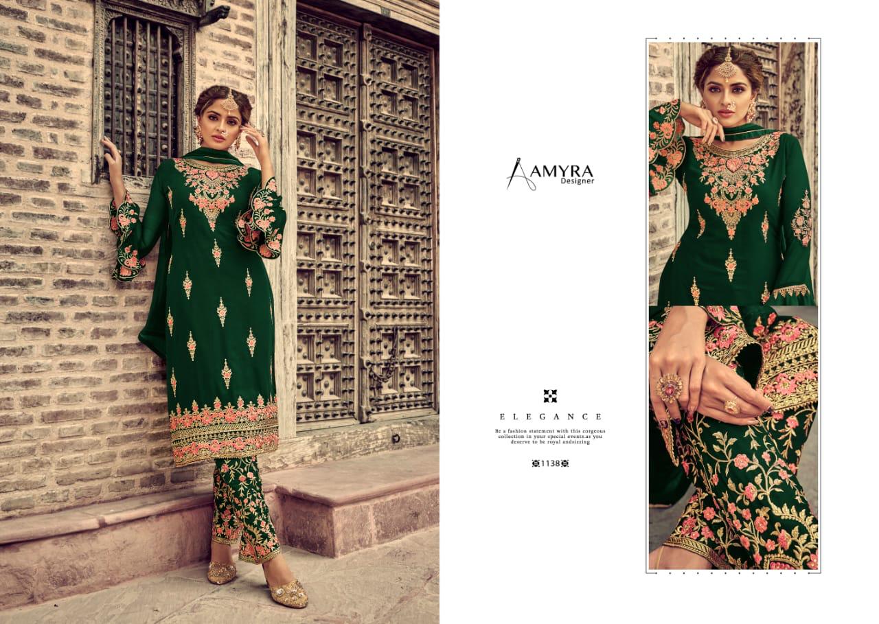 Amyra Designer Presents First Look Vol-2 Heavy Georgette With Heavy Exclusive Embroidery Salwar Kameez Catalog At Wholesale Rate In Surat