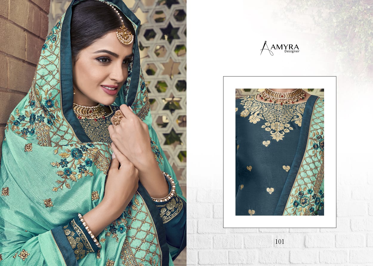 Amyra Designer Presents Ceremony Beautiful Designer Salwaar Suits Collections At Wholesale Rate In Surat
