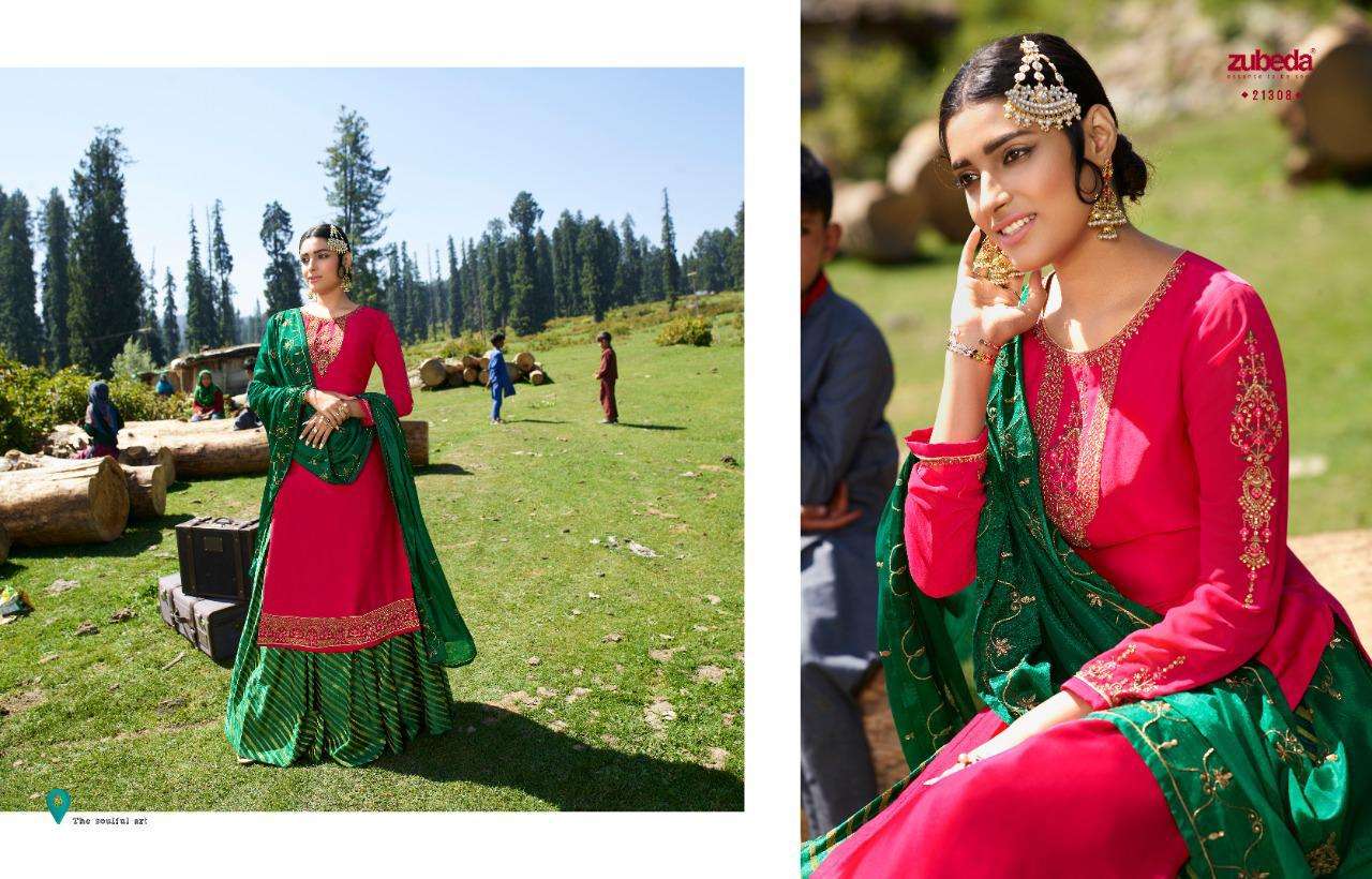 Aahana Presents Zubeda Beautiful Pakistani Suits Colorful Stylish Ethnic Wear Satin Georgette With Embroidery Dresses At Wholesale Rate In Surat