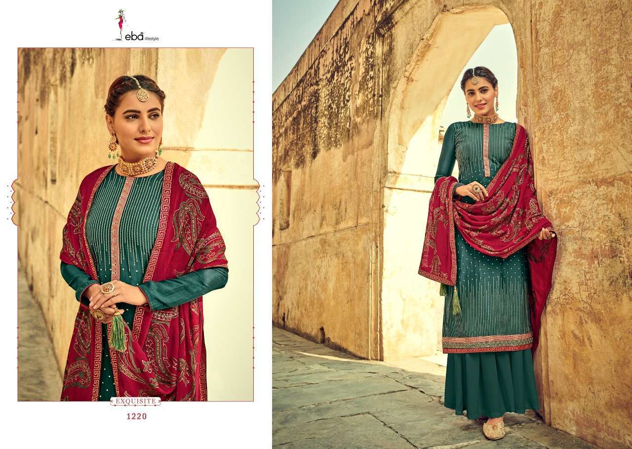 Eba Lifestyle Presents  Libas Heavy Chinnon Embroidered Salwar Suits At Wholesale Rate In Surat