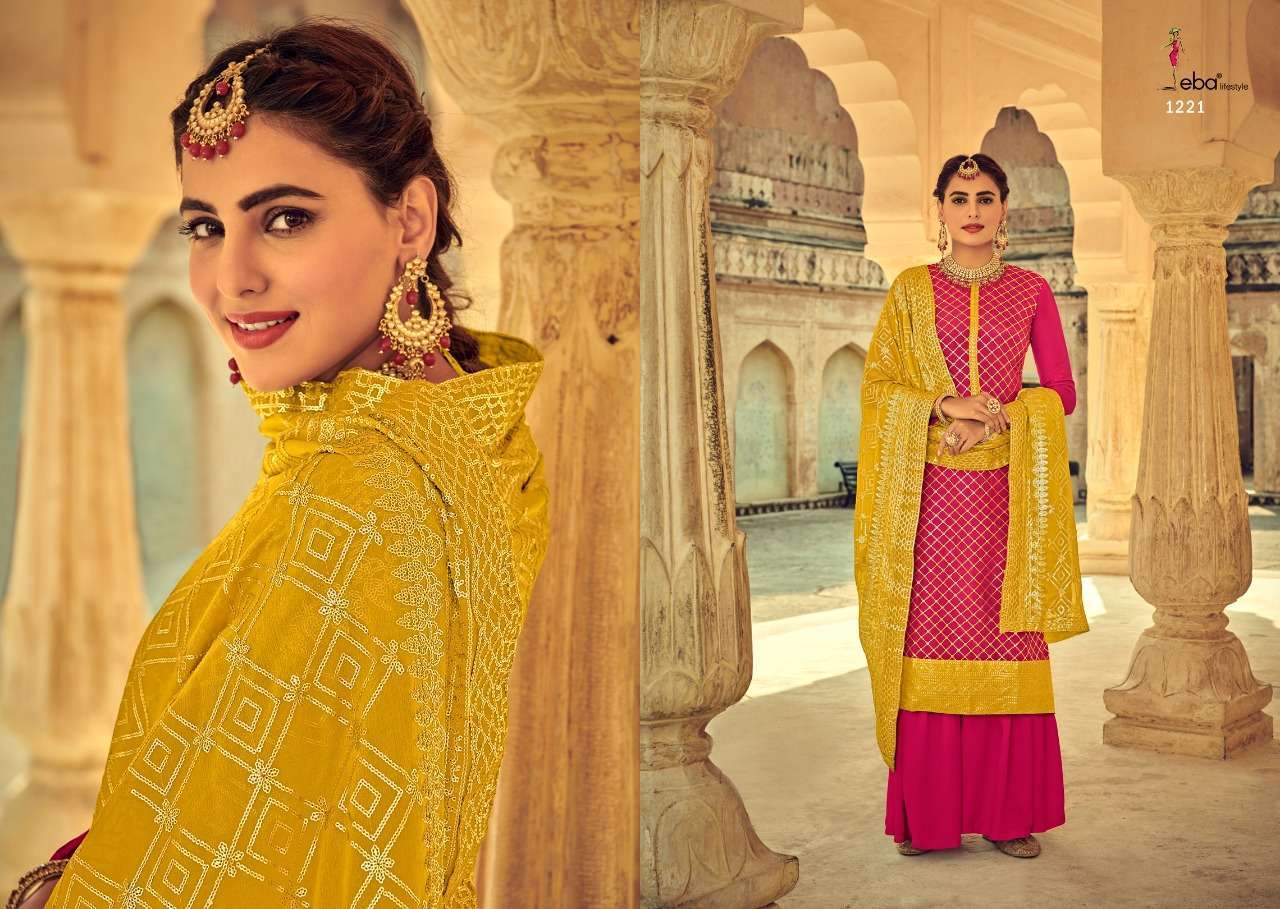 Eba Lifestyle Presents  Libas Heavy Chinnon Embroidered Salwar Suits At Wholesale Rate In Surat