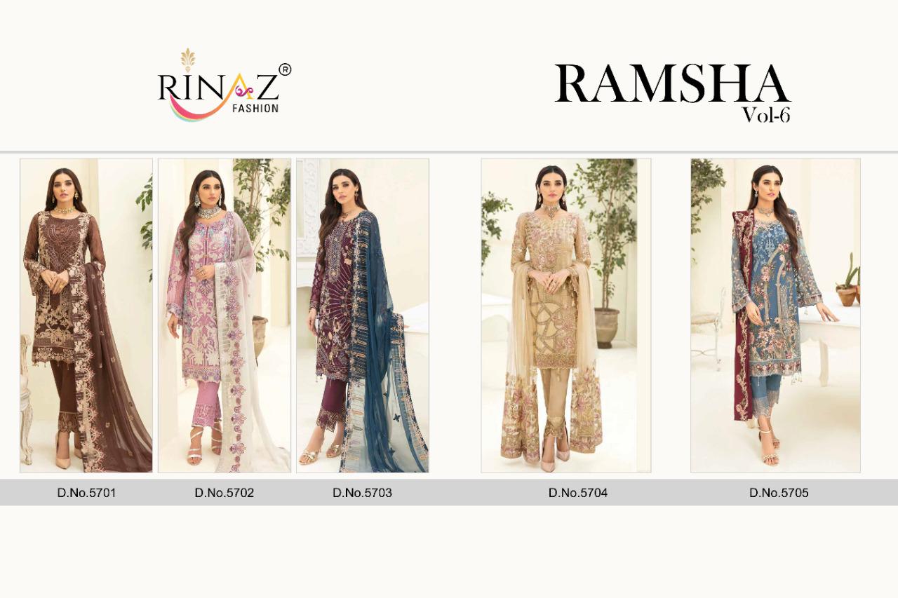 Sai Dresses Presents Ramsha Vol-6 Salwar Suit Wholesale Rate In Surat