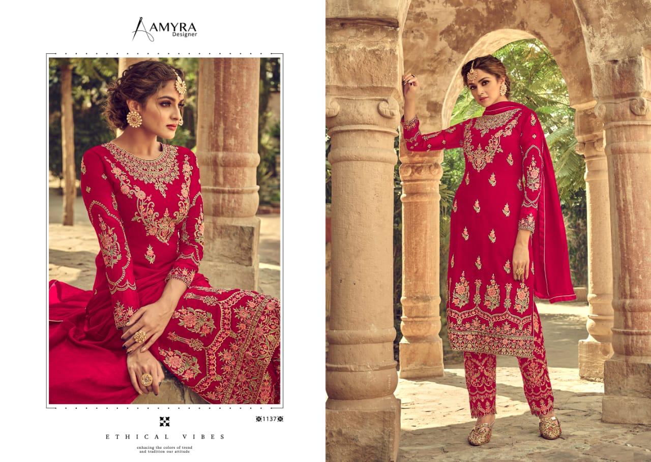 Amyra Designer Presents First Look Vol-2 Heavy Georgette With Heavy Exclusive Embroidery Salwar Kameez Catalog At Wholesale Rate In Surat