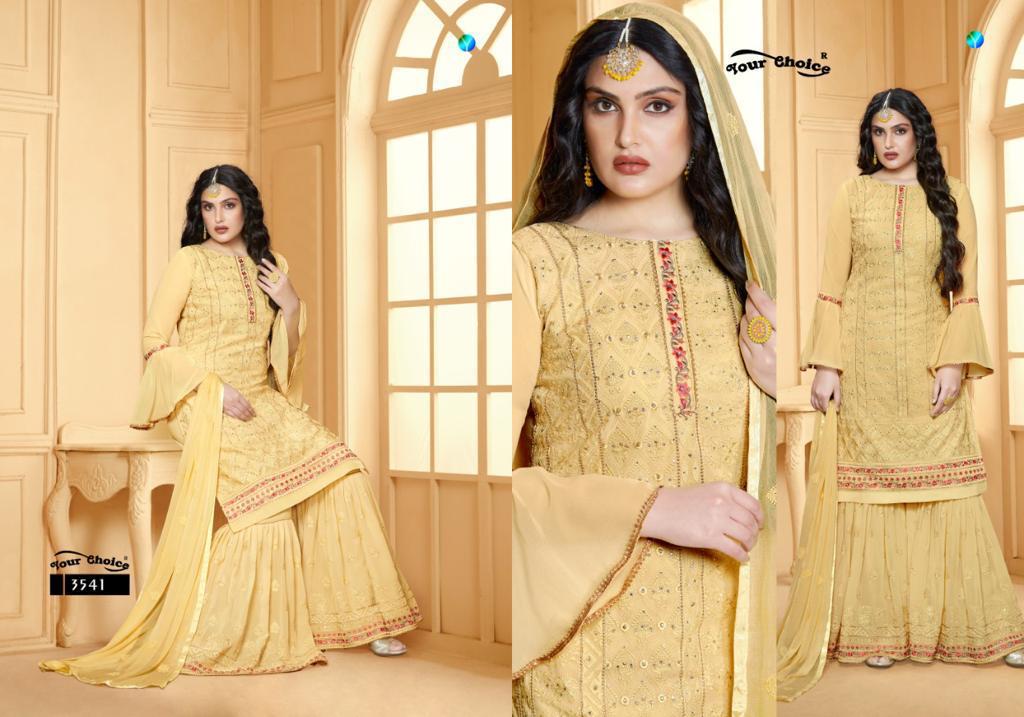 Your Choice Presents Garara  Lakhnavi Work Salwar Suit At Wholesale Rate  In Surat