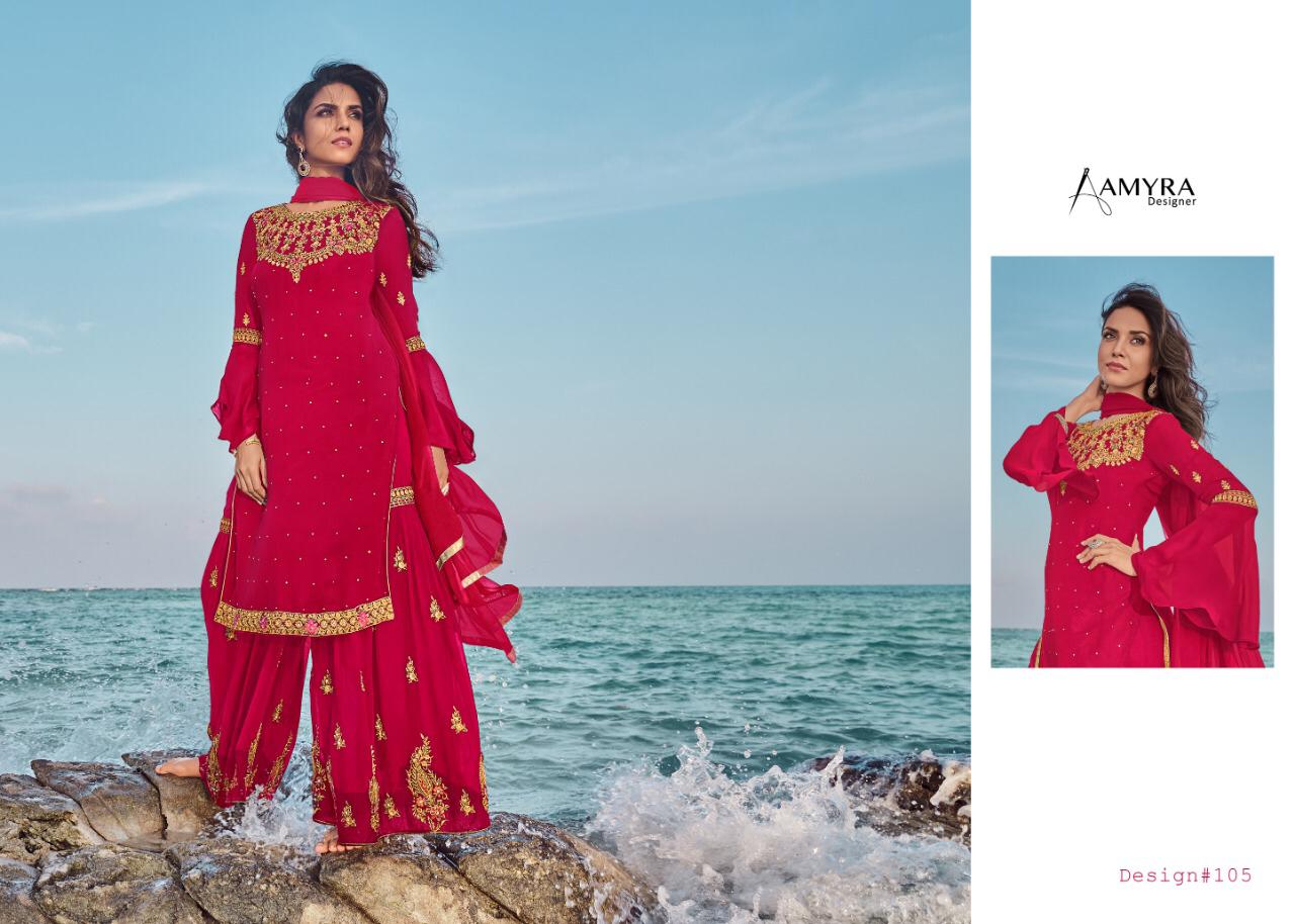 Amyra Designer Present Anaya 101-105 Series Salwar Kameez With Heavy Embroidery At Wholesale Rates In Surat