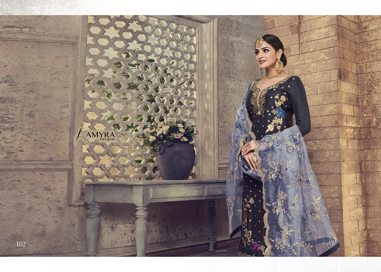 Amyra Designer Presents Ceremony Beautiful Designer Salwaar Suits Collections At Wholesale Rate In Surat