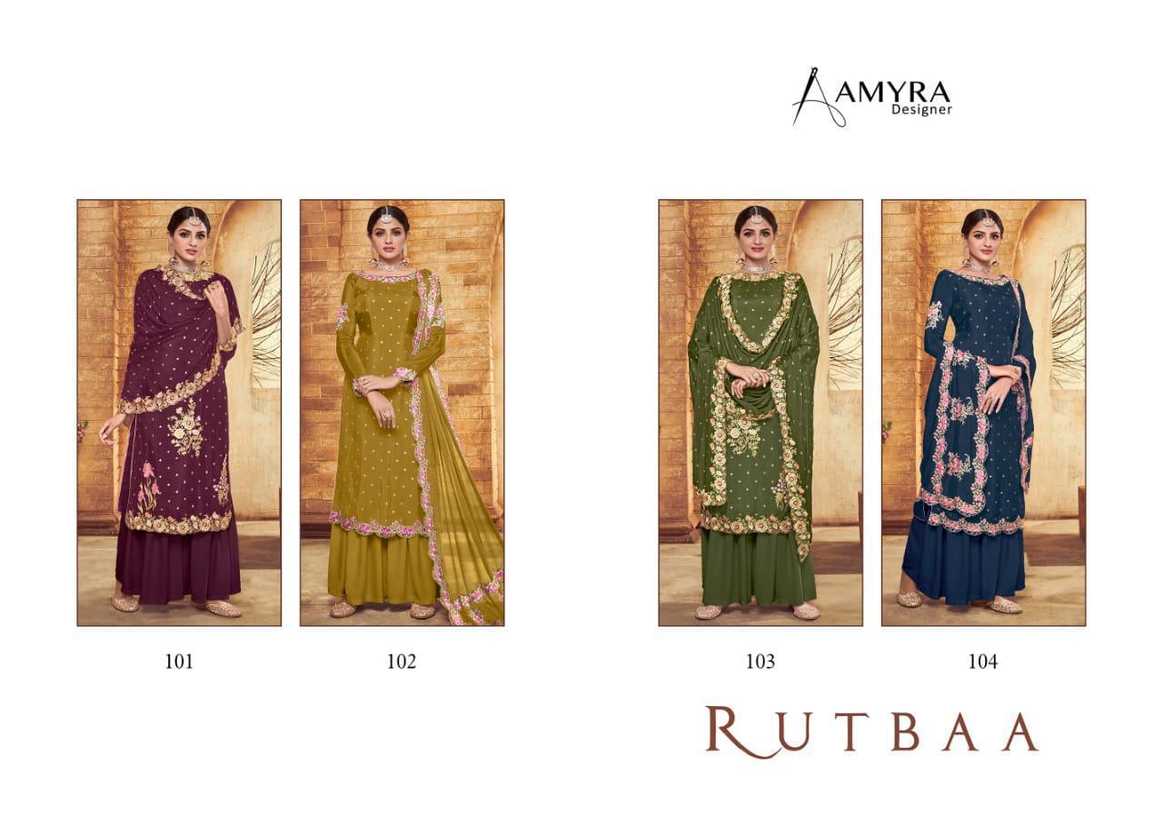Amyra Designer Presents Ritbaa Heavy Pure Viscos Upada Exclusive Embroidery Designer Salwar Kameez Catalog At Wholesale Rate In Surat
