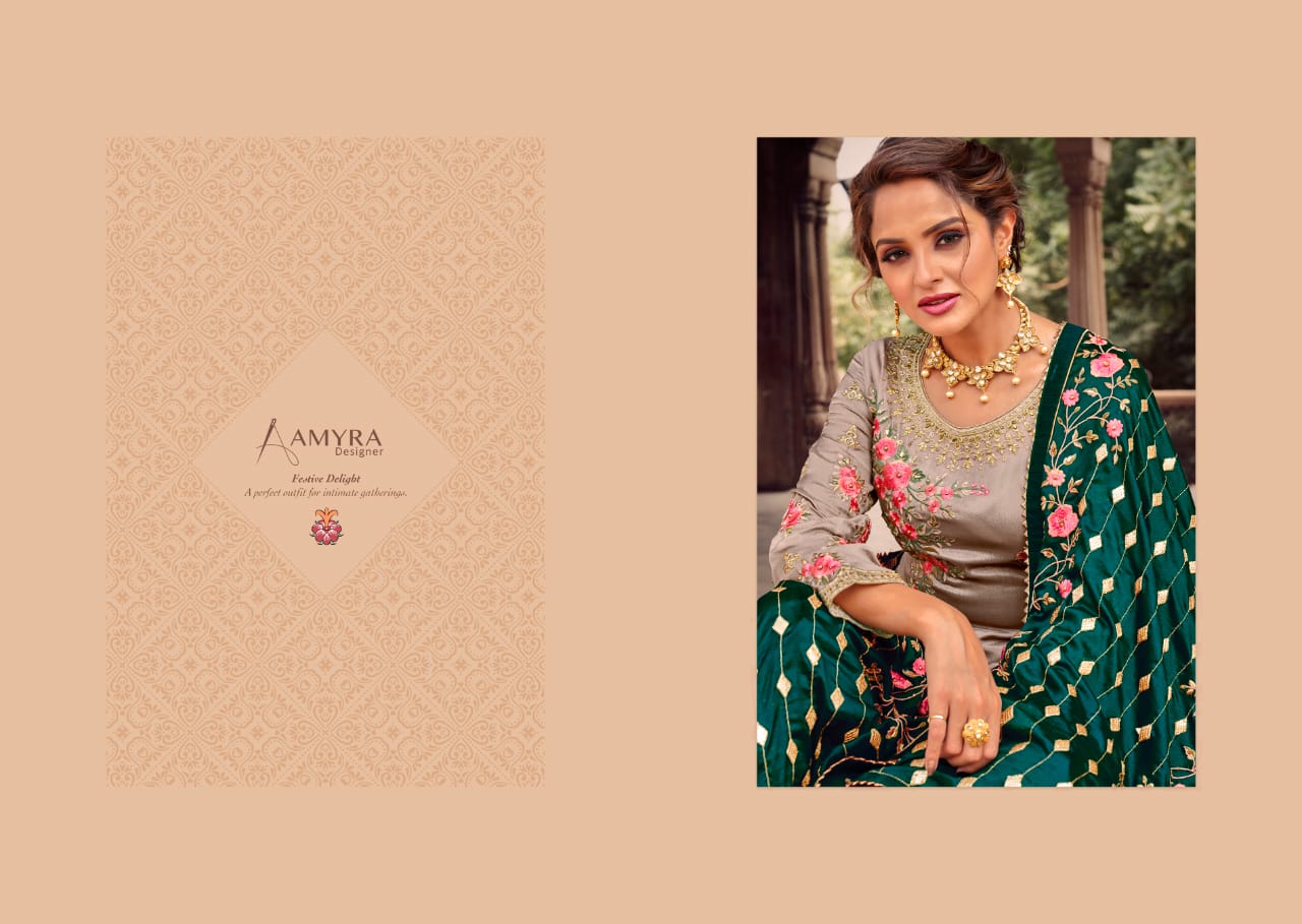 Amyra Designer Presents Aaina Vol-4 Pure Viscose Chinon With Heavy Exclusive Embroidery Designer Suits Collections At Wholesale Rate In Surat