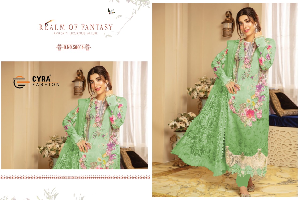 Alizah Jam  By Cyra Fashion Cotton With Patch Embroidery Work  Design Suits