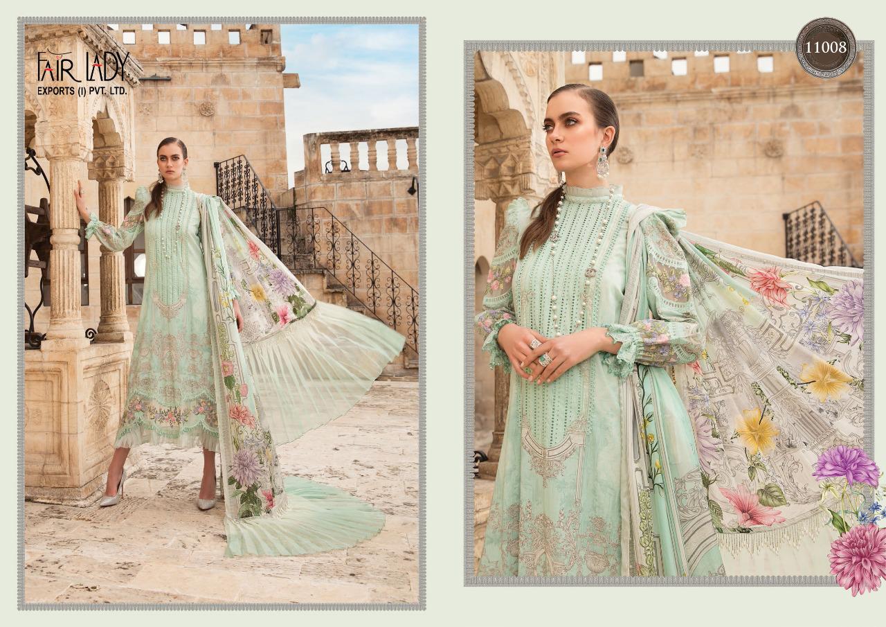 Fairlady Presents Maria B Lawn 11001 To 11008 Pakistani Suit Wholesale Rate In Surat