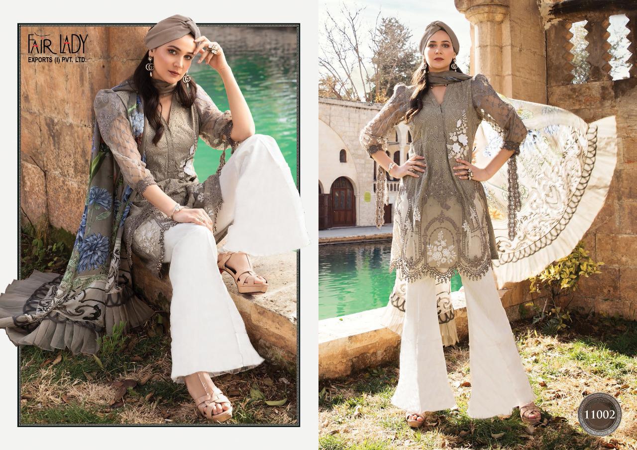 Fairlady Presents Maria B Lawn 11001 To 11008 Pakistani Suit Wholesale Rate In Surat