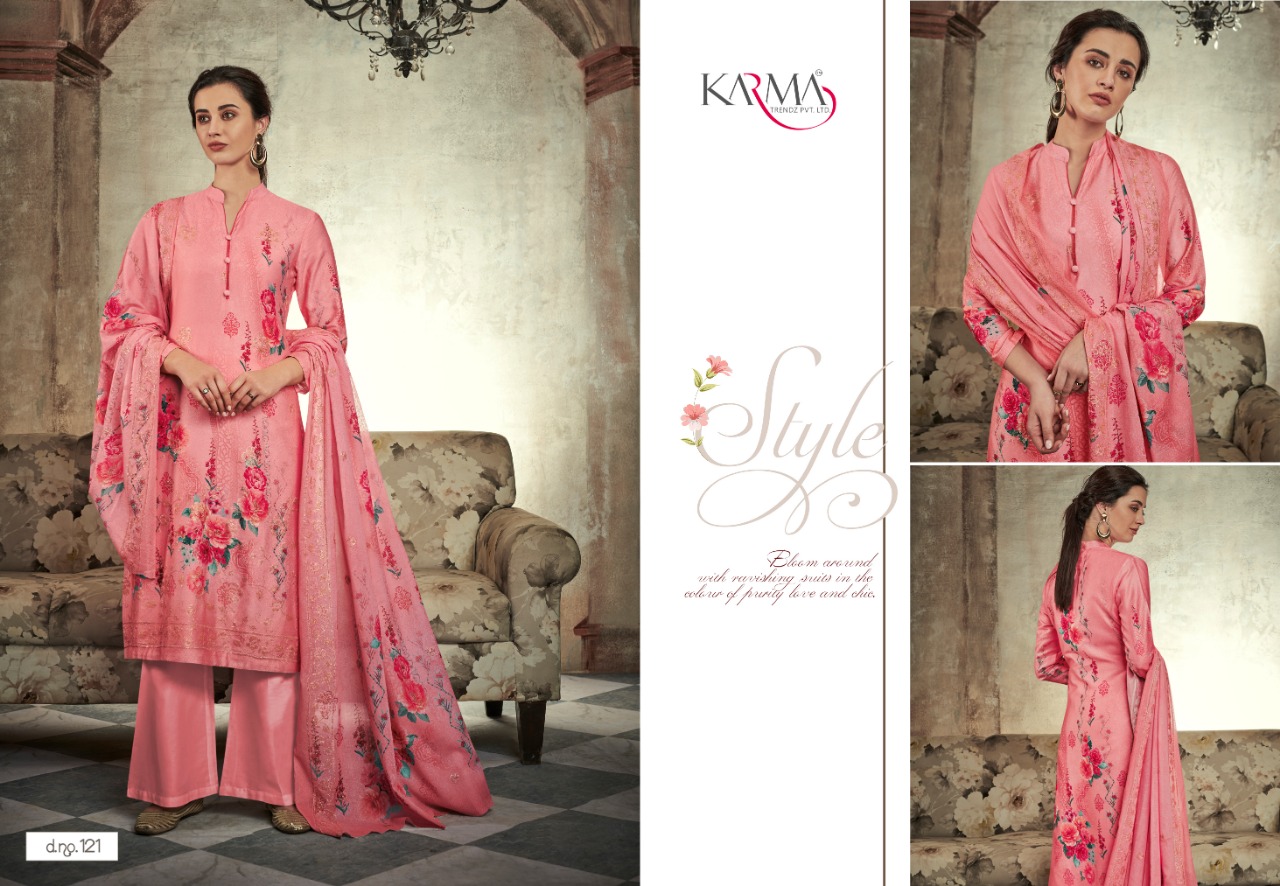 Karma Trandz Presents Riwaaz Heavy Maslin Digital Print Work Suits Catalog At Wholesale Rate In Surat
