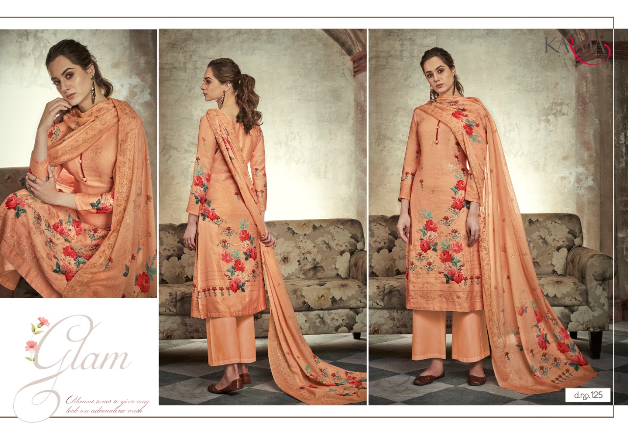 Karma Trandz Presents Riwaaz Heavy Maslin Digital Print Work Suits Catalog At Wholesale Rate In Surat