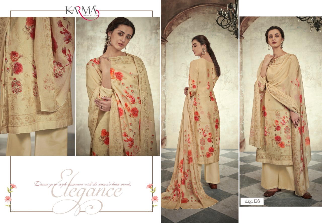 Karma Trandz Presents Riwaaz Heavy Maslin Digital Print Work Suits Catalog At Wholesale Rate In Surat