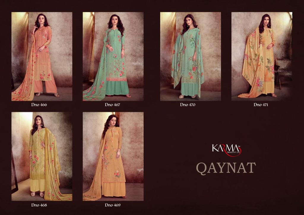 Karma Trandz Presents Qaynat Pure Viscose Georgette Embroiderywork With Digital Printed Fesival Fashion Party Wear  Salwar Kameez At Wholesale Rate In Surat