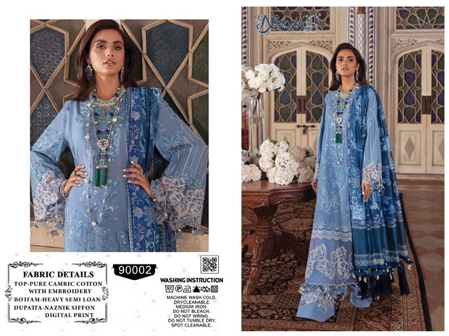 Noor Presents  Sana Safinaz Pure Camric Cotton With Exclusive Embroidery Pakistani Suits Catalog At Wholesale Rate In Surat
