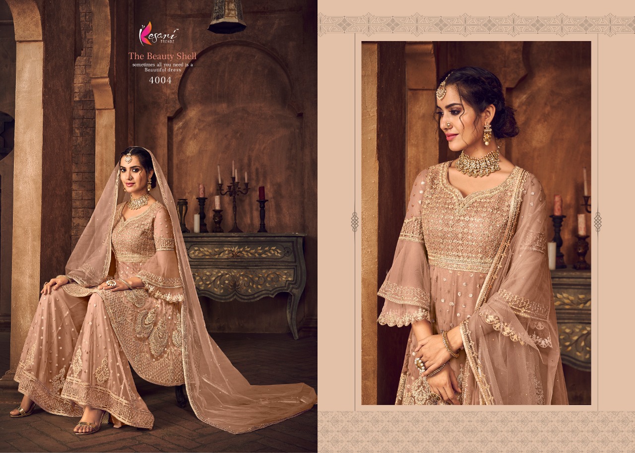 Kesari Trendz  Introdusing Nazmaa Vol 1by  Georgette Embroidery Palazzo Style Salwar Kameez