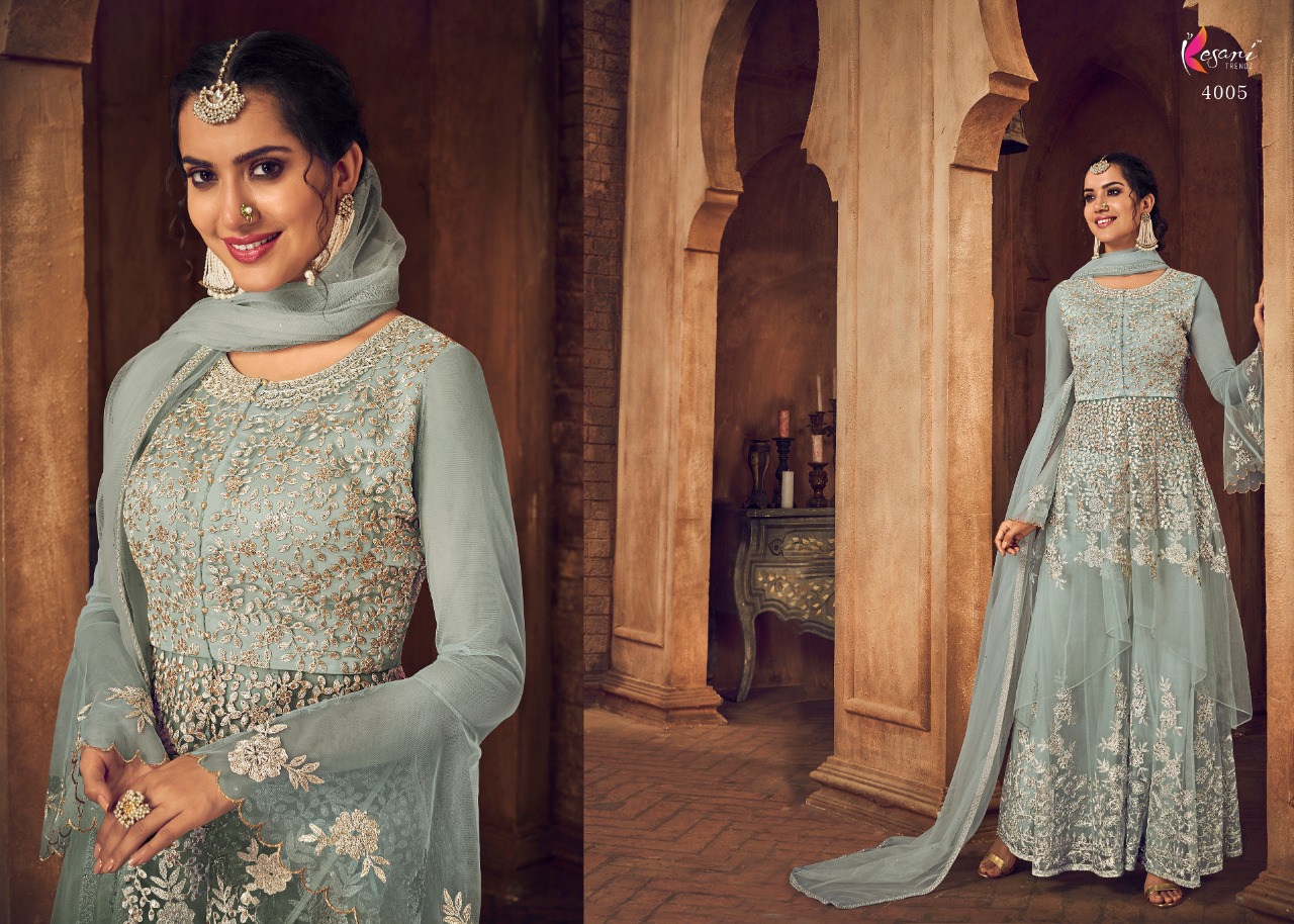 Kesari Trendz  Introdusing Nazmaa Vol 1by  Georgette Embroidery Palazzo Style Salwar Kameez