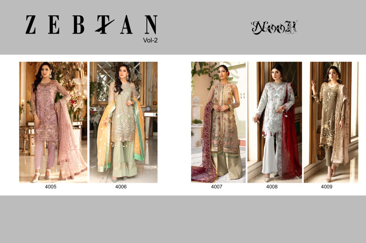 Noor Present Zebtan Vol-2 Pakistani Georgette Suit At Wholesale Rates In Surat