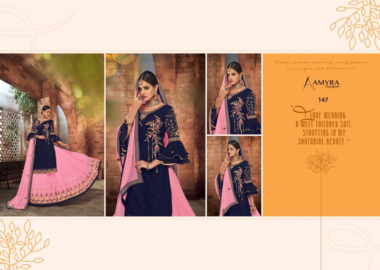 Amyra Designer Presents Panghat Vol-9 Georgette With Heavy Embroidery Work Salwar Kameez At Wholesale Rate In Surat