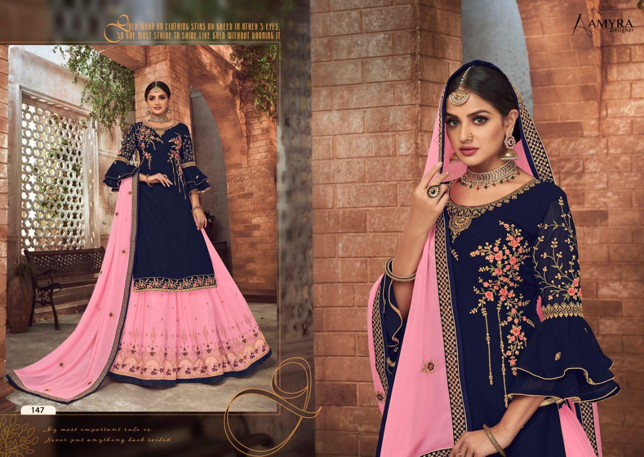 Amyra Designer Presents Panghat Vol-9 Georgette With Heavy Embroidery Work Salwar Kameez At Wholesale Rate In Surat