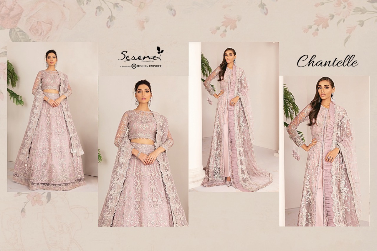 Serene Presents Chantelle Designer Butterfly Net Heavy Embroidery Pakistani  Suits Collections At Wholesale Rate In Surat