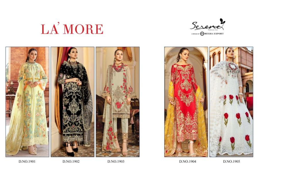 Serene Presents La' More Designer Pakistani Style Salwar Kameez At Wholesale Rate In Surat