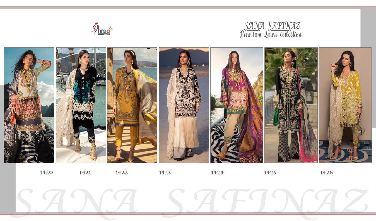 Sana Safinaz Premium Lawn Collection By Shree Fabs At Wholesale Rate In Surat