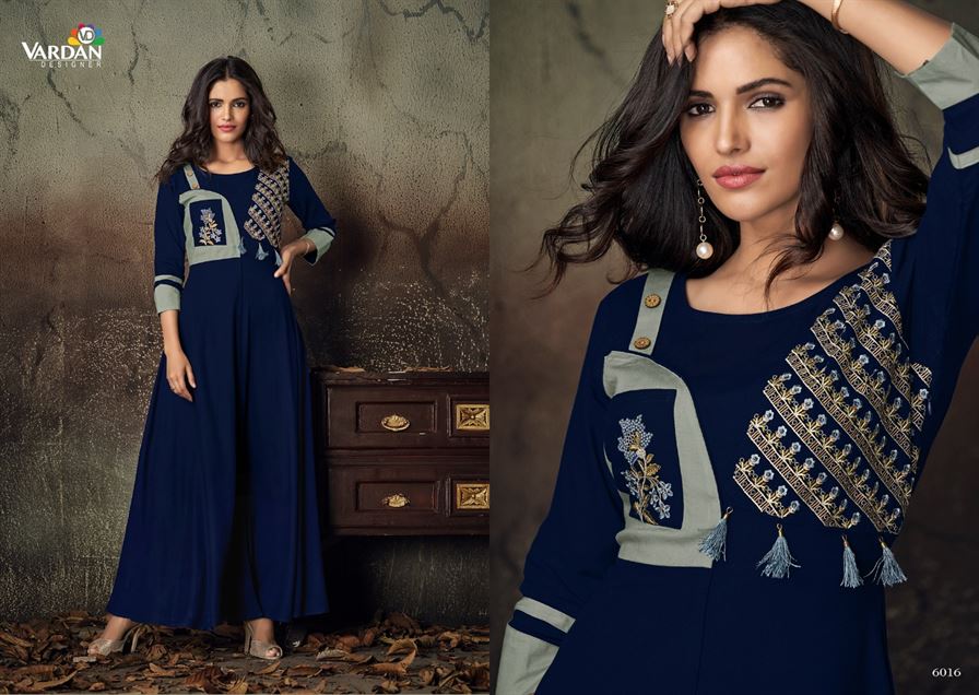 Vardan Designer Present Gulnaz Vol 2 Catalogue Party Wear Kurtis Wholesale Rate In Surat