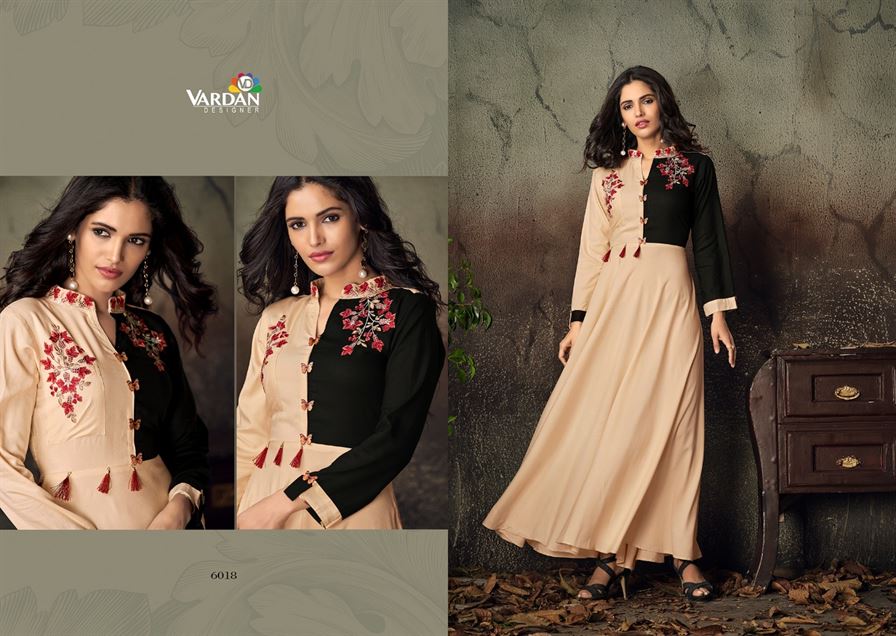 Vardan Designer Present Gulnaz Vol 2 Catalogue Party Wear Kurtis Wholesale Rate In Surat
