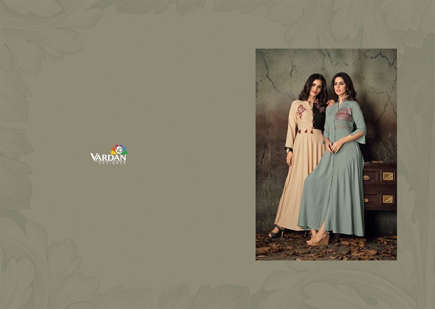 Vardan Designer Present Gulnaz Vol 2 Catalogue Party Wear Kurtis Wholesale Rate In Surat