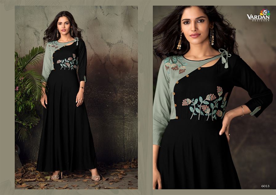 Vardan Designer Present Gulnaz Vol 2 Catalogue Party Wear Kurtis Wholesale Rate In Surat